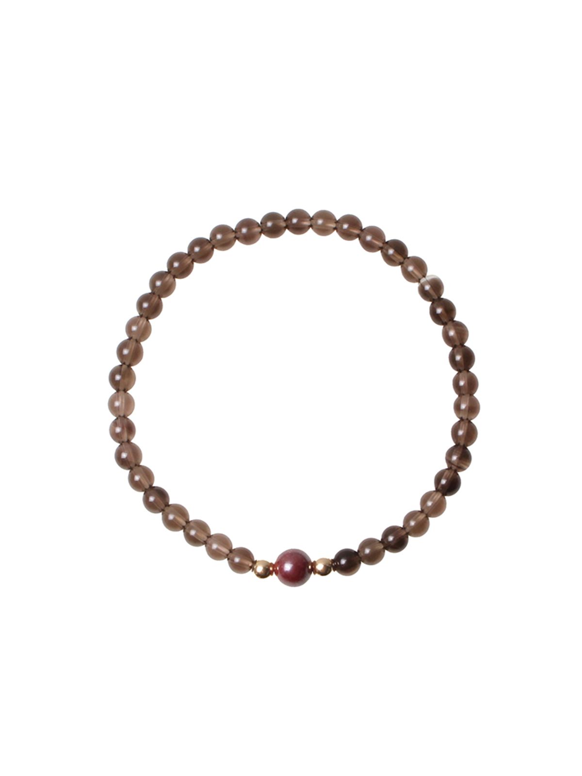 비엔베투(Bien Vetu) 4mm 연수정 + 6mm 경면주사 한 알 GF 팔찌