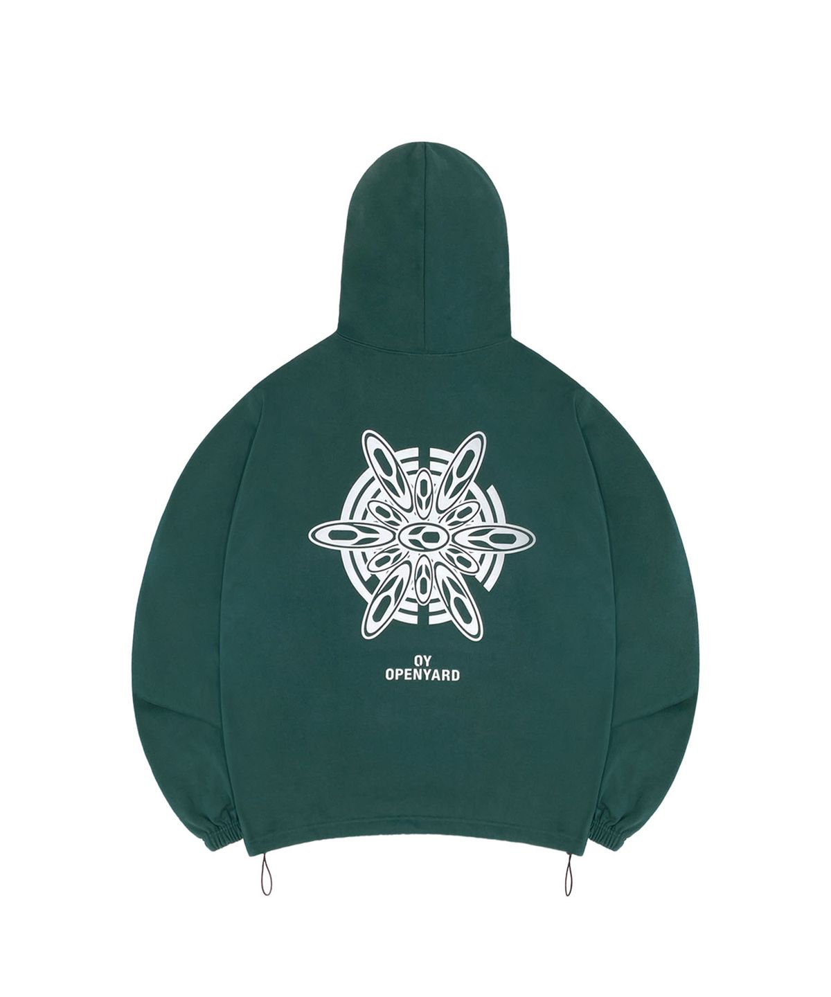 오픈야드(오와이)(OPENYARD(OY)) SYMBOL PATTERN HOODIE-GREEN