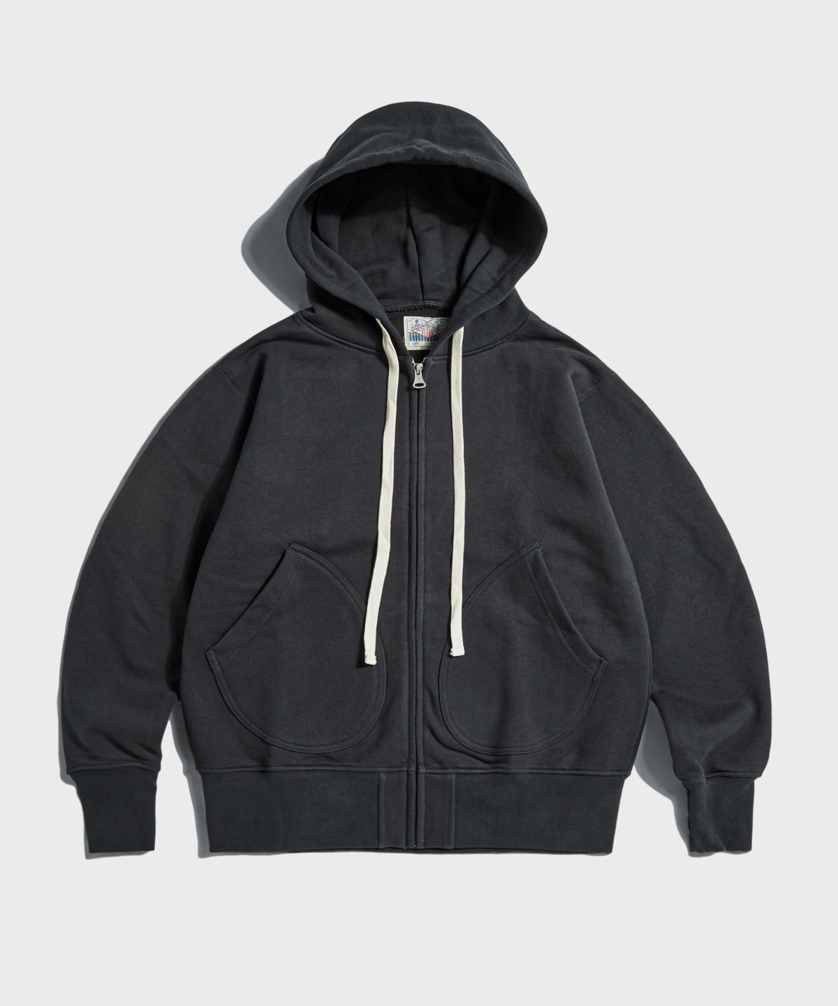 브론슨(BRONSON) 17.5 oz Terry Cloth 2Way Zip-Up Hoodie Kr Ver. Vintage Black