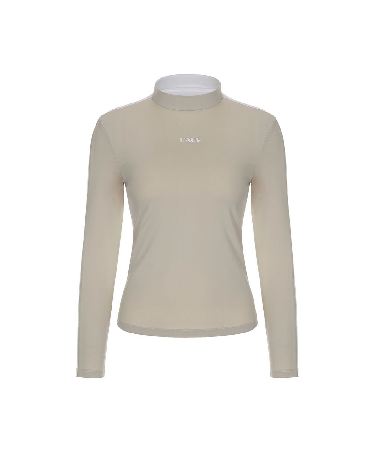 라우브(LAUV) 컬러 블럭 T-Shirt_BEIGE