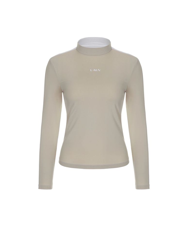 컬러 블럭 T-Shirt_BEIGE