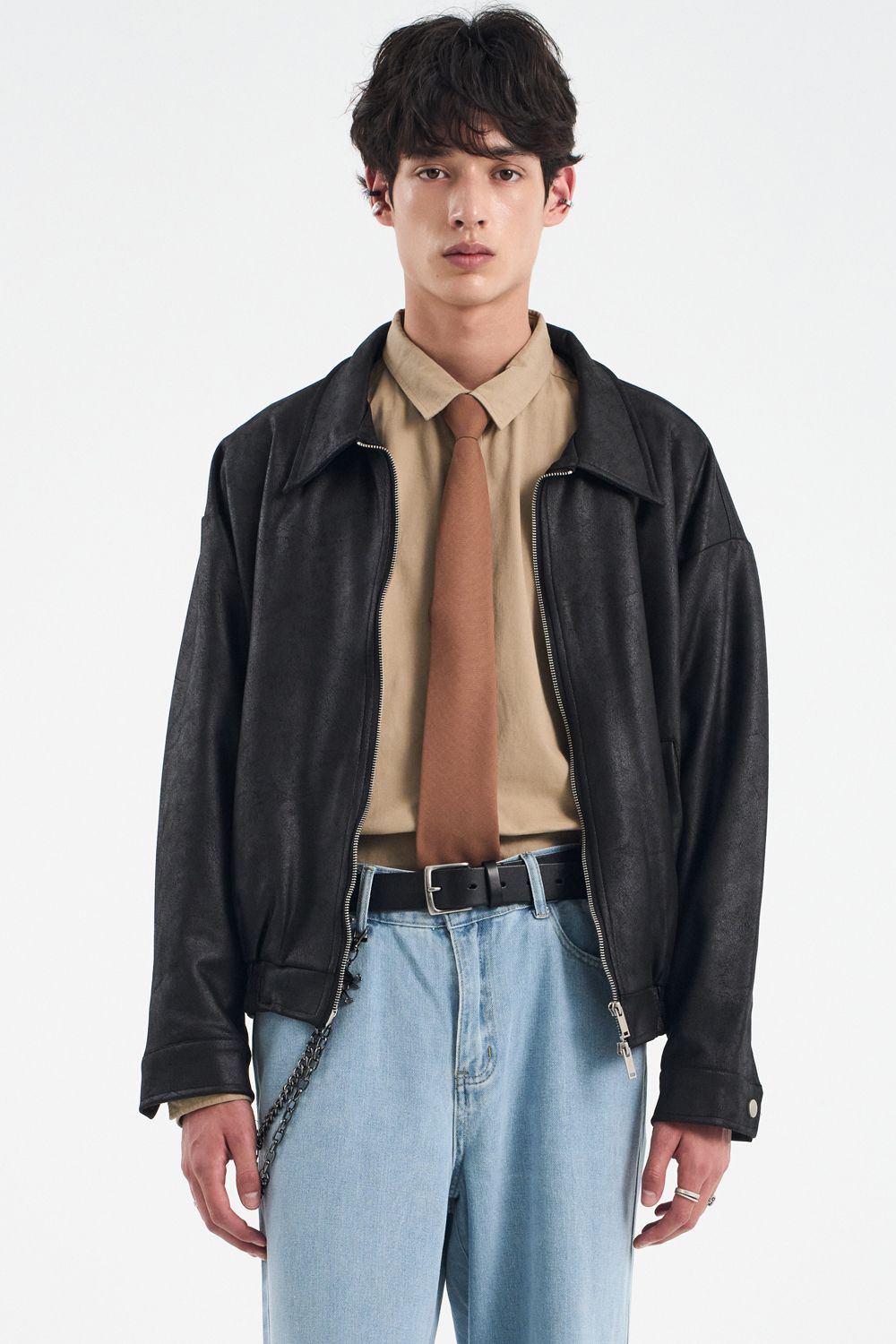 MUSINSA公式 | BLACK MOMENT Vegan Suede Overfit Minimal Incision