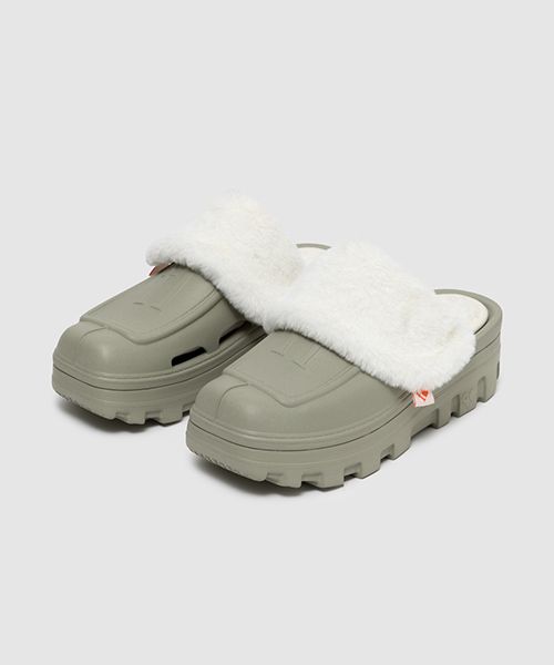 ★ flct Fluffy Citrus ★ SET Nube fur socks Nube mule Whit MUSINSA | flct [SET] Nube fur socks & Nube mule (Brown)
