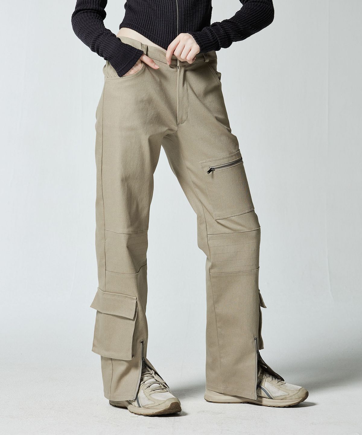 디어스토커(DEARSTALKER) MANNISH BIKER PANTS - BEIGE