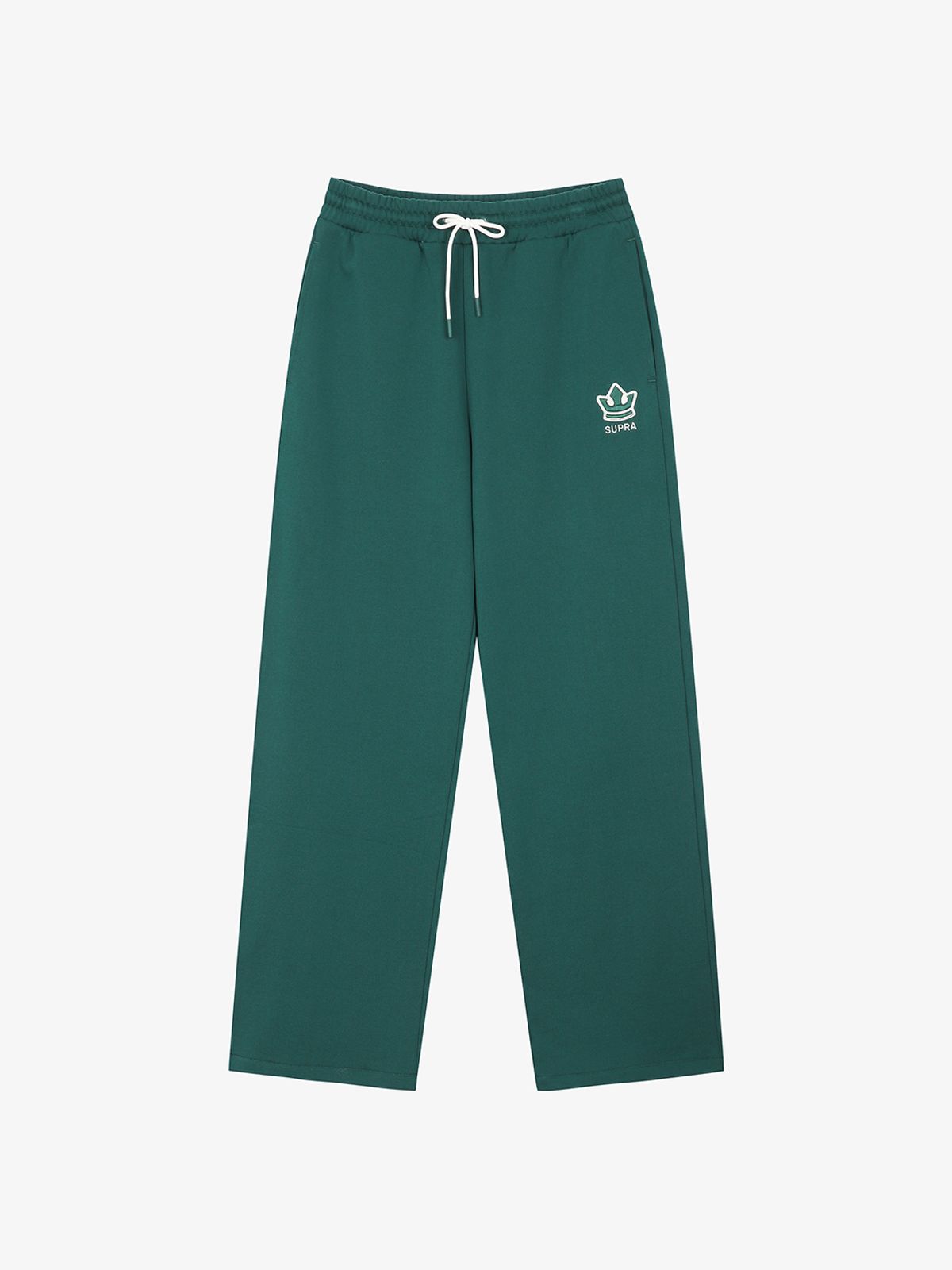 수프라(SUPRA) 남성 바시티 크라운 로고 져지 와이드팬츠(GREEN)