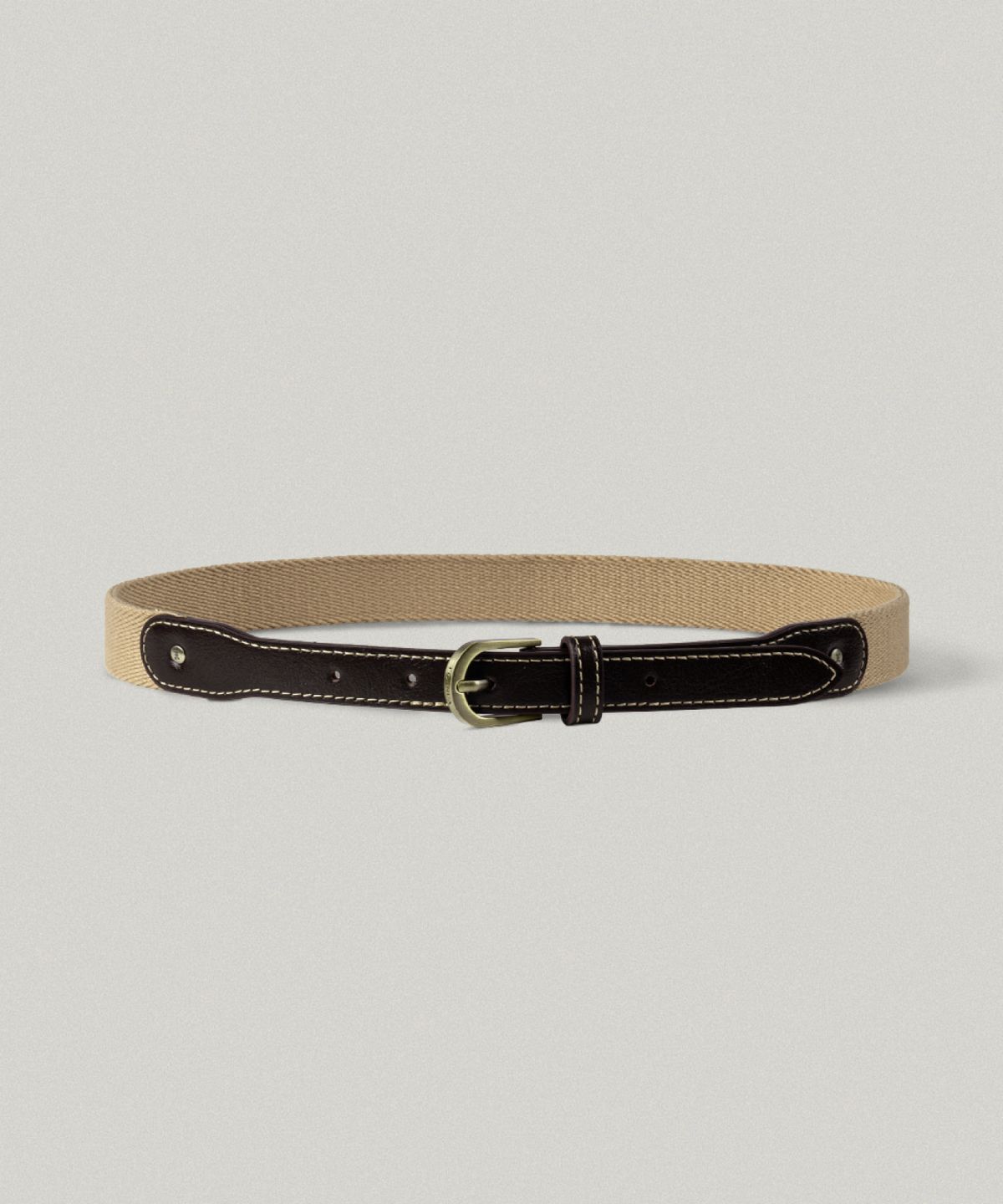 폴뉴아(FOLNUA) CLASSIC LOGO WEAVING BELT (DEEP BROWN)
