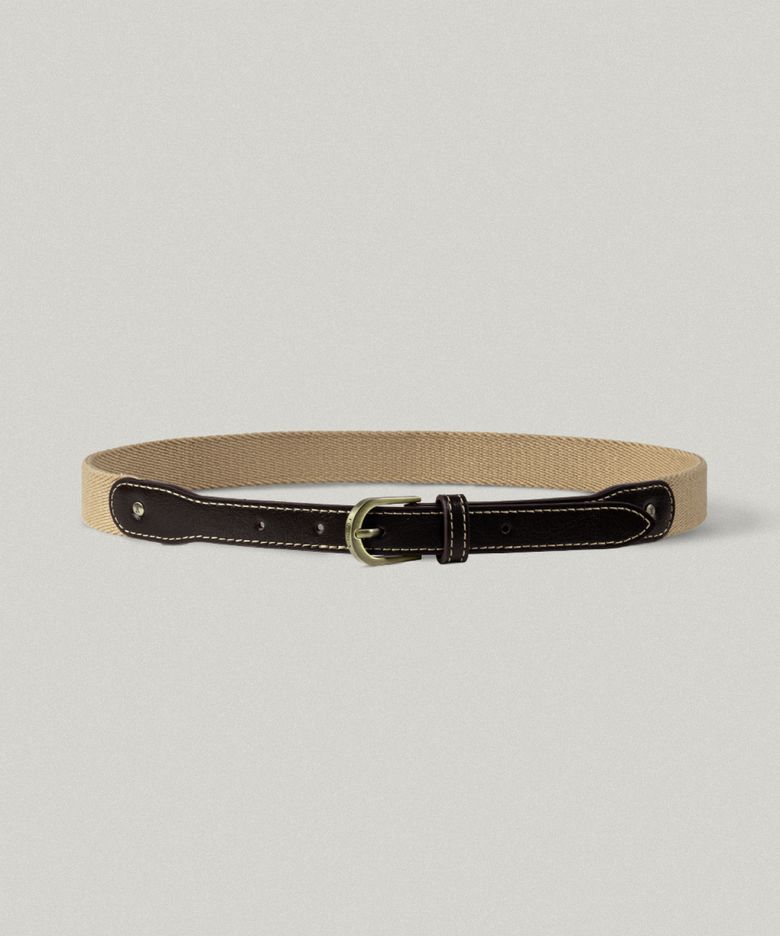CLASSIC LOGO WEAVING BELT (DEEP BROWN)