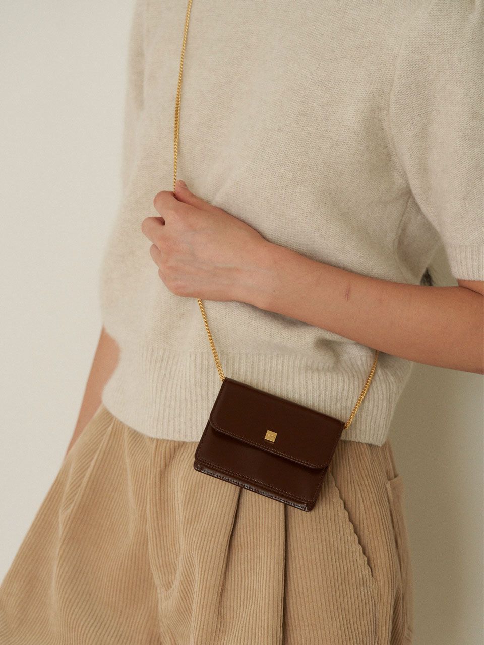 ★DE MERIEL★ Volume Wallet BagChoco Brown VOLUME WALLET MUSINSA | DEMERIEL Volume Wallet Bag_Choco Brown
