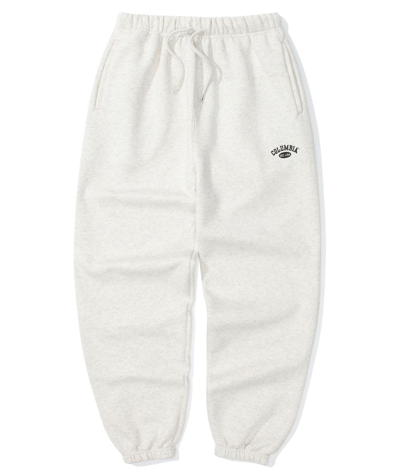 CU ARCH LOGO REGULAR-FIT FLEECE JOGGER PANTS 오트밀