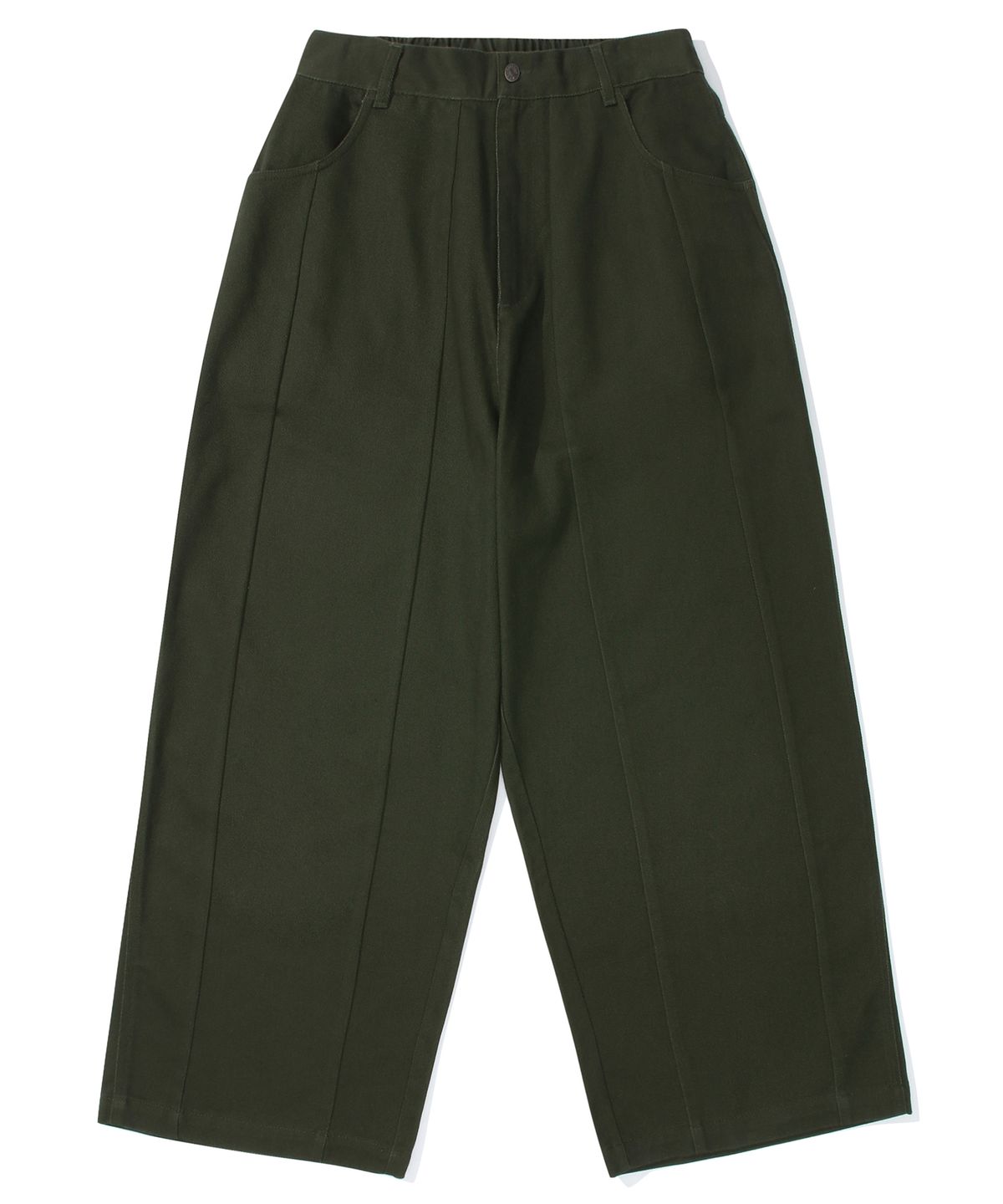 컬럼비아 유니버시티(COLUMBIA UNIVERSITY) M-LABEL WIDE-FIT CUTLINE PANTS 다크카키