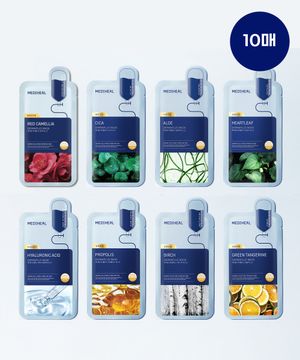 더마플러스 10매 8종 (시카/알로에/어성초/자작나무/청귤/히알루/프로폴리스/동백)