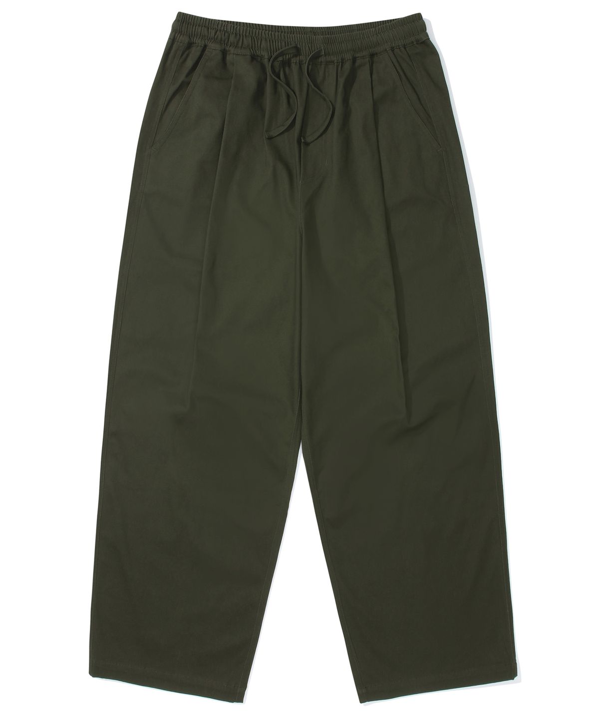 컬럼비아 유니버시티(COLUMBIA UNIVERSITY) M-LABEL LOOSE-FIT PINTUCK PANTS 다크카키