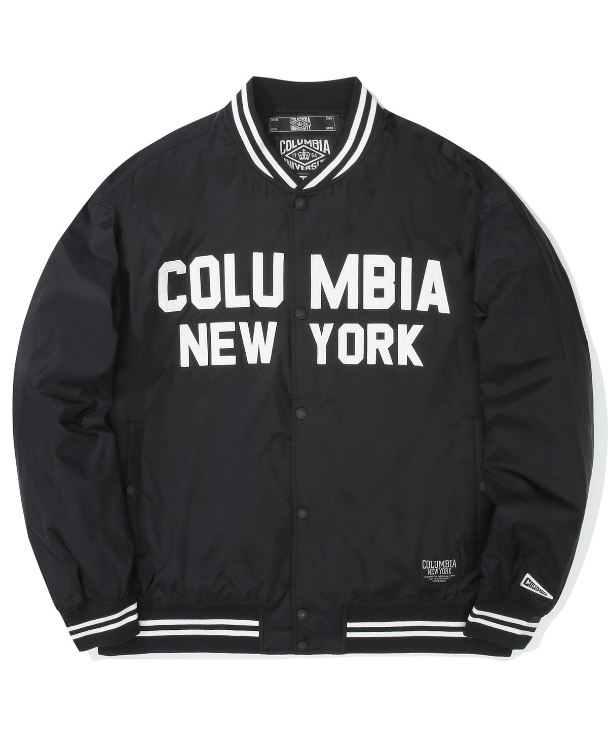 컬럼비아 유니버시티(COLUMBIA UNIVERSITY) NEW YORK ARCH LOGO VASITY MEDIUM JACKET 블랙