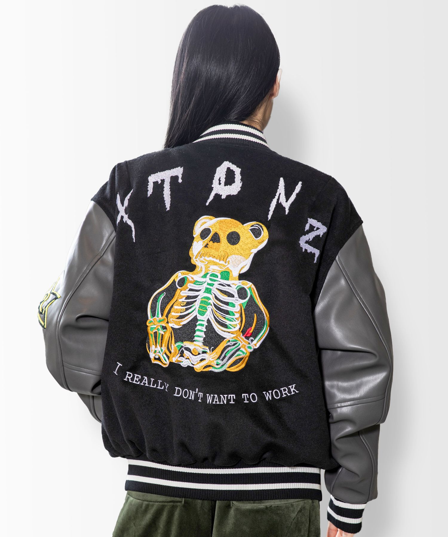 アウターその他 XTONZ XJ110 Star Jelly Bear Varsity Jacket GREEN XJ110 MUSINSA公式 | XTONZ XJ110 Star Jelly Bear Varsity Jacket (BLACK)