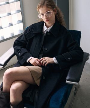 소프트 캐시미어 싱글 발마칸 코트 [BLACK]