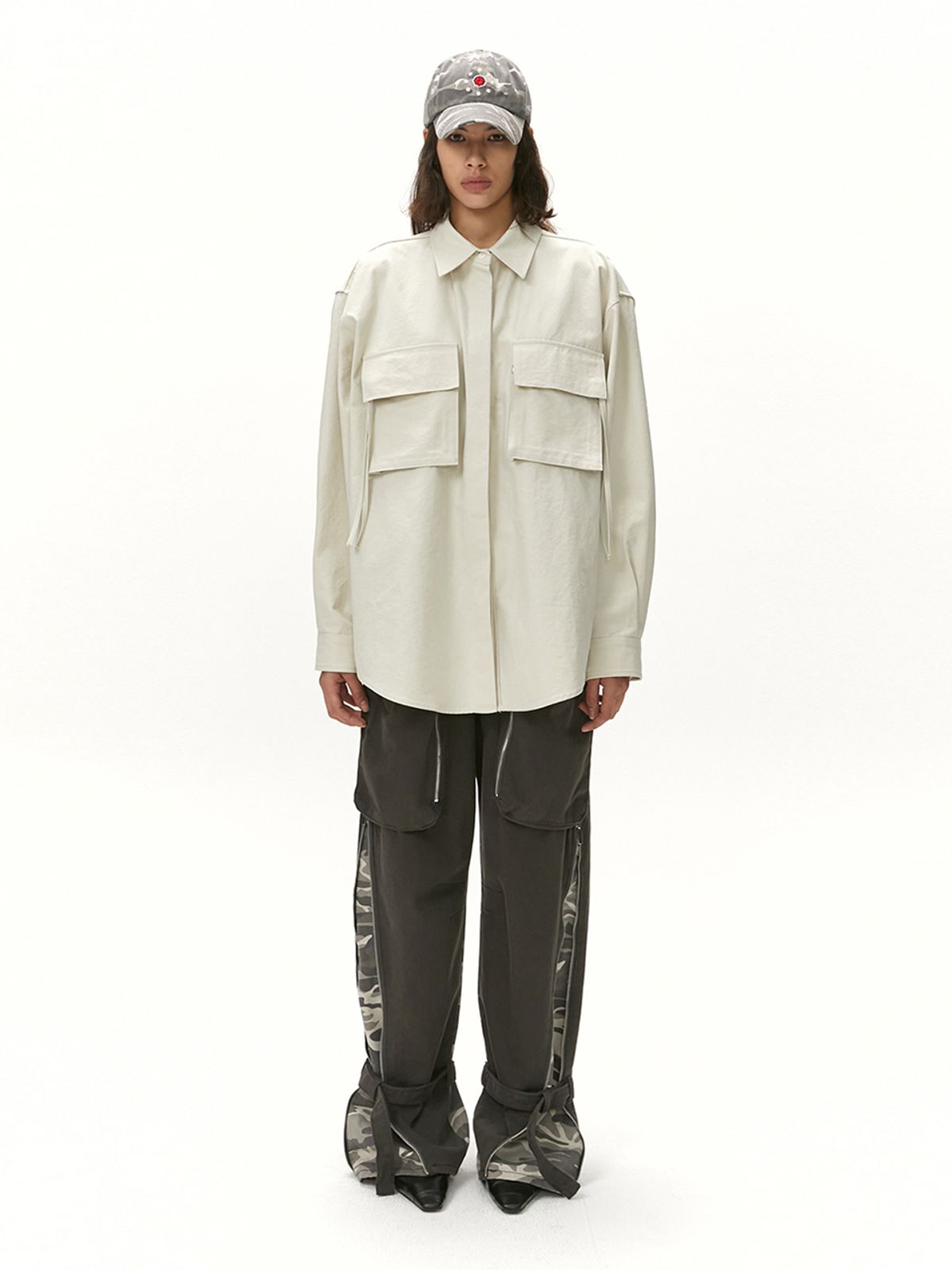 모어댄파라다이스(MORE THAN PARADISE) CAMO POCKET PANTS - CHARCOAL