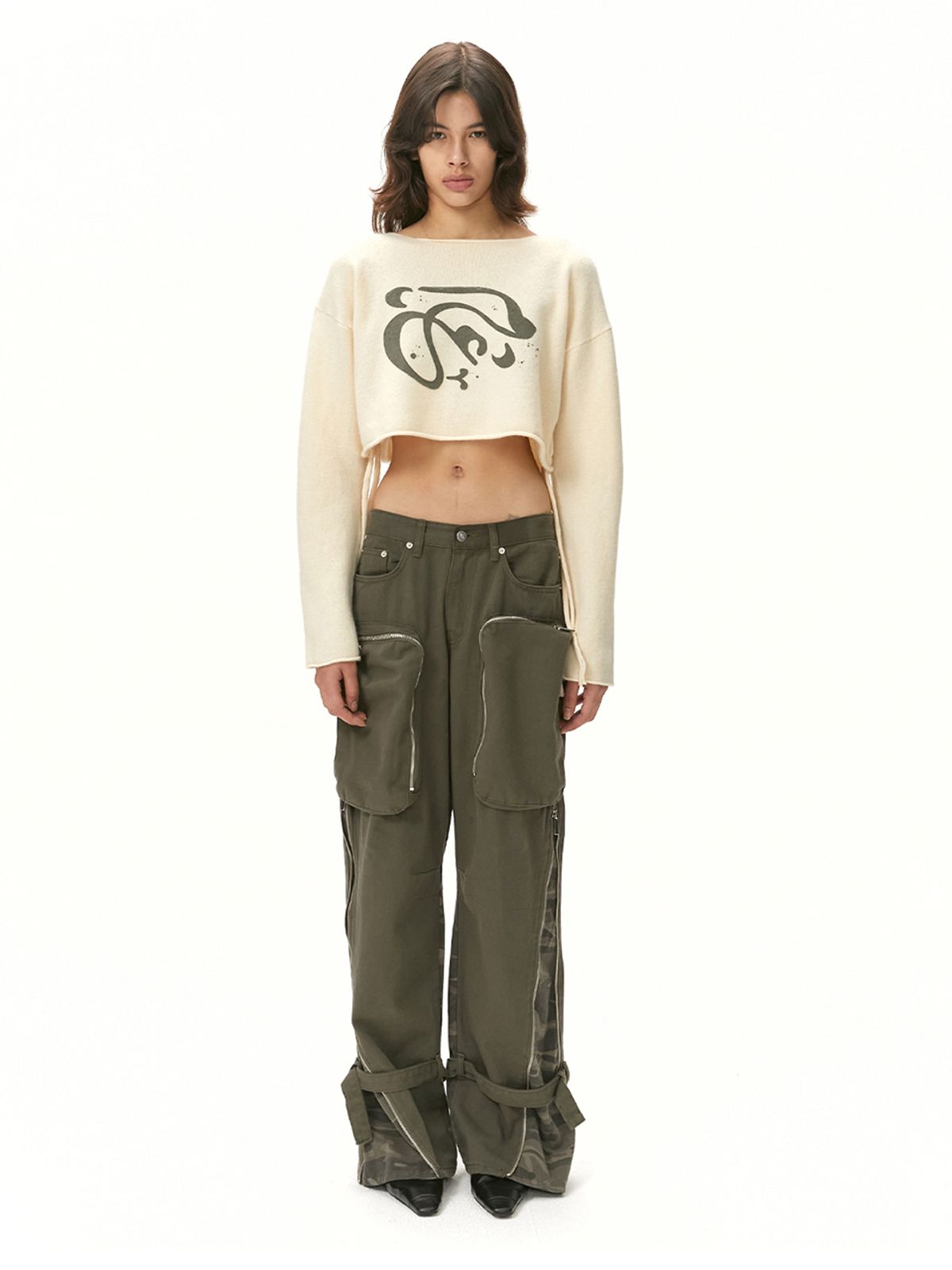 모어댄파라다이스(MORE THAN PARADISE) CAMO POCKET PANTS - KHAKI