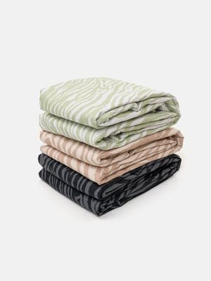 누빔선 없는 지브라 고밀도 순면 밴드형 패드