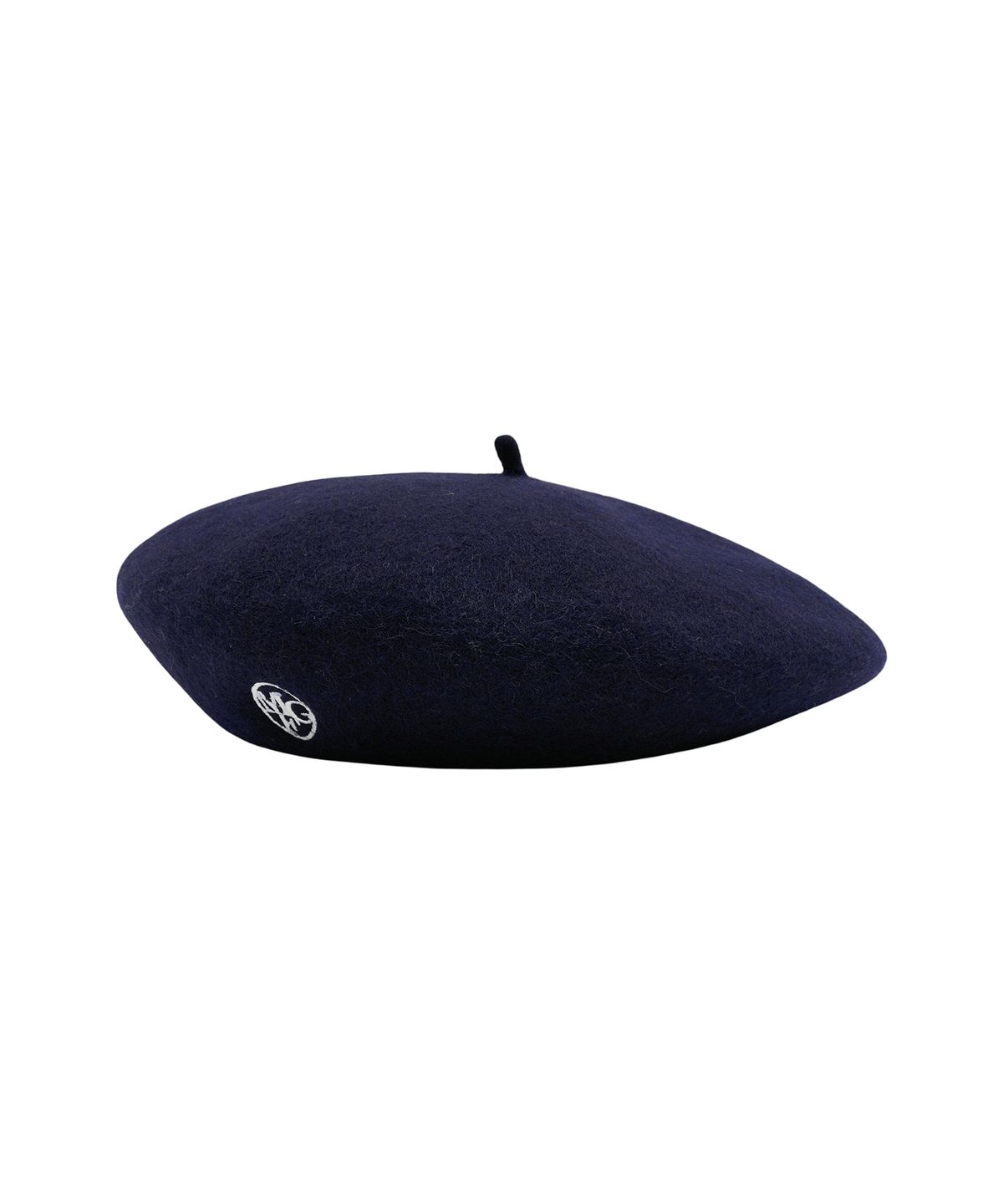 마리떼 프랑소와 저버(MARITHÉ + FRANҪOIS GIRBAUD) CIRCLE LOGO EMBROIDERY WOOL BERET navy