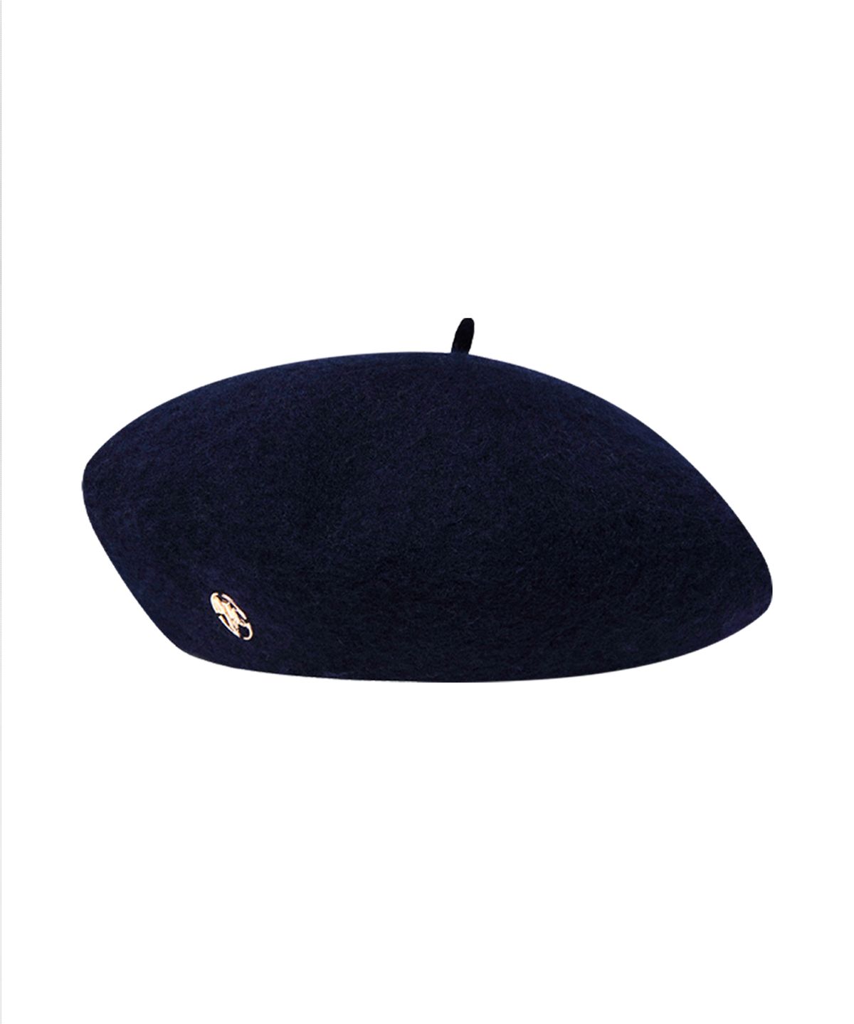 마리떼 프랑소와 저버(MARITHÉ + FRANҪOIS GIRBAUD) METAL CIRCLE LOGO WOOL BERET navy