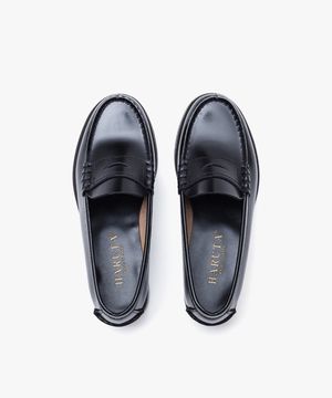 여성용 소가죽 와이드 페니로퍼 HS-3048_BLACK