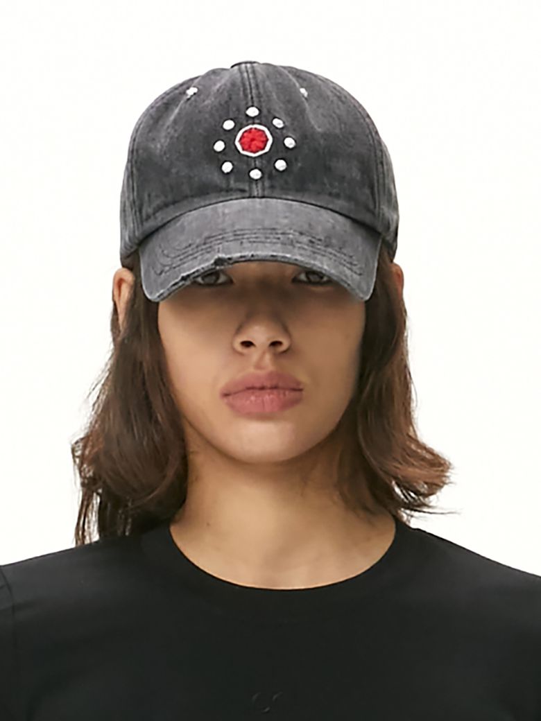 EMBROIDERY BALL CAP - BLACK DENIM