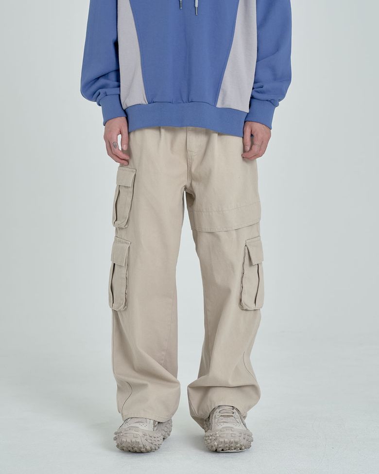 논페이드 와이드 카고팬츠 (Beige)