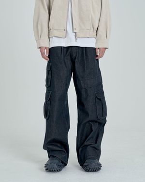 논페이드 와이드 카고팬츠 (Black)