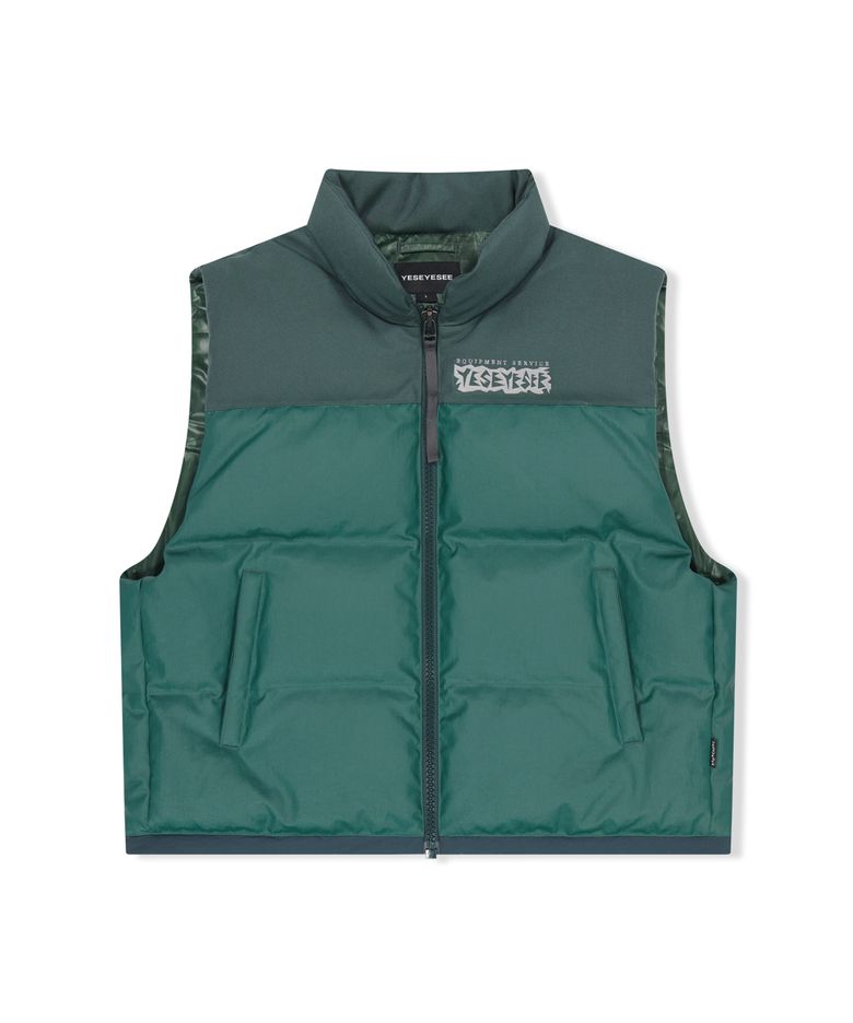 Hooligans Down Vest Green