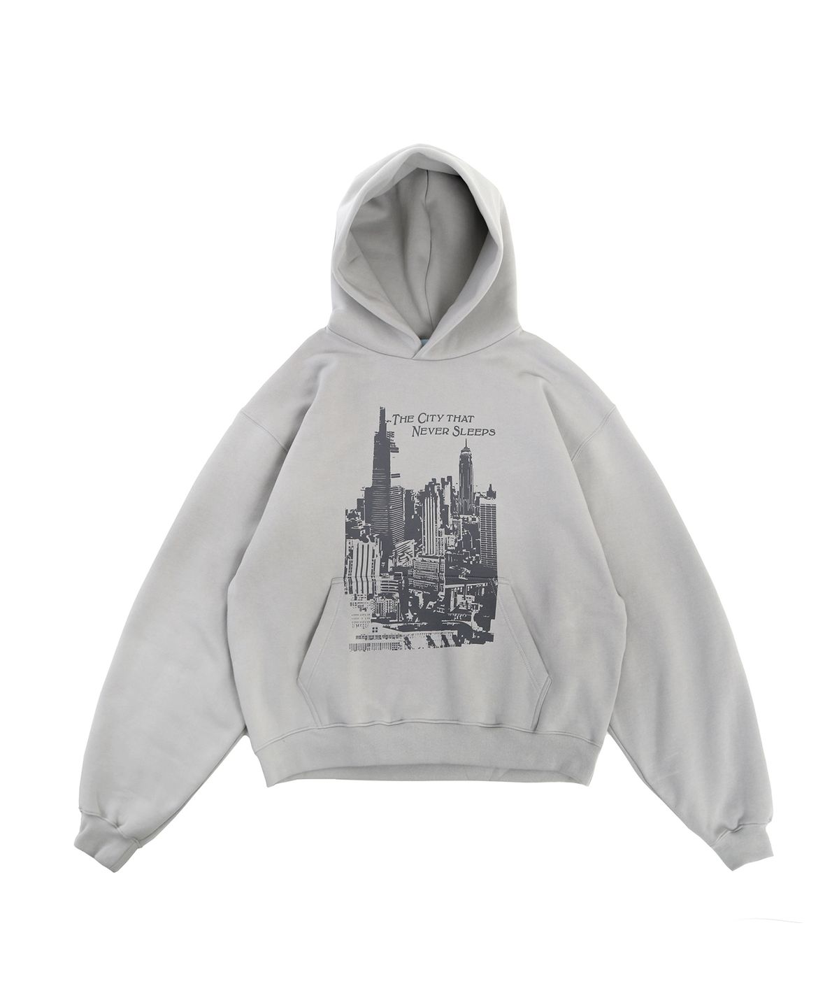 히든비하인드(HIDDEN BEHIND) CITY of N.Y HOODIE (GREY)