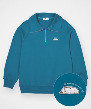 이일곰 하프집업 맨투맨_ZD3TS020_BLU