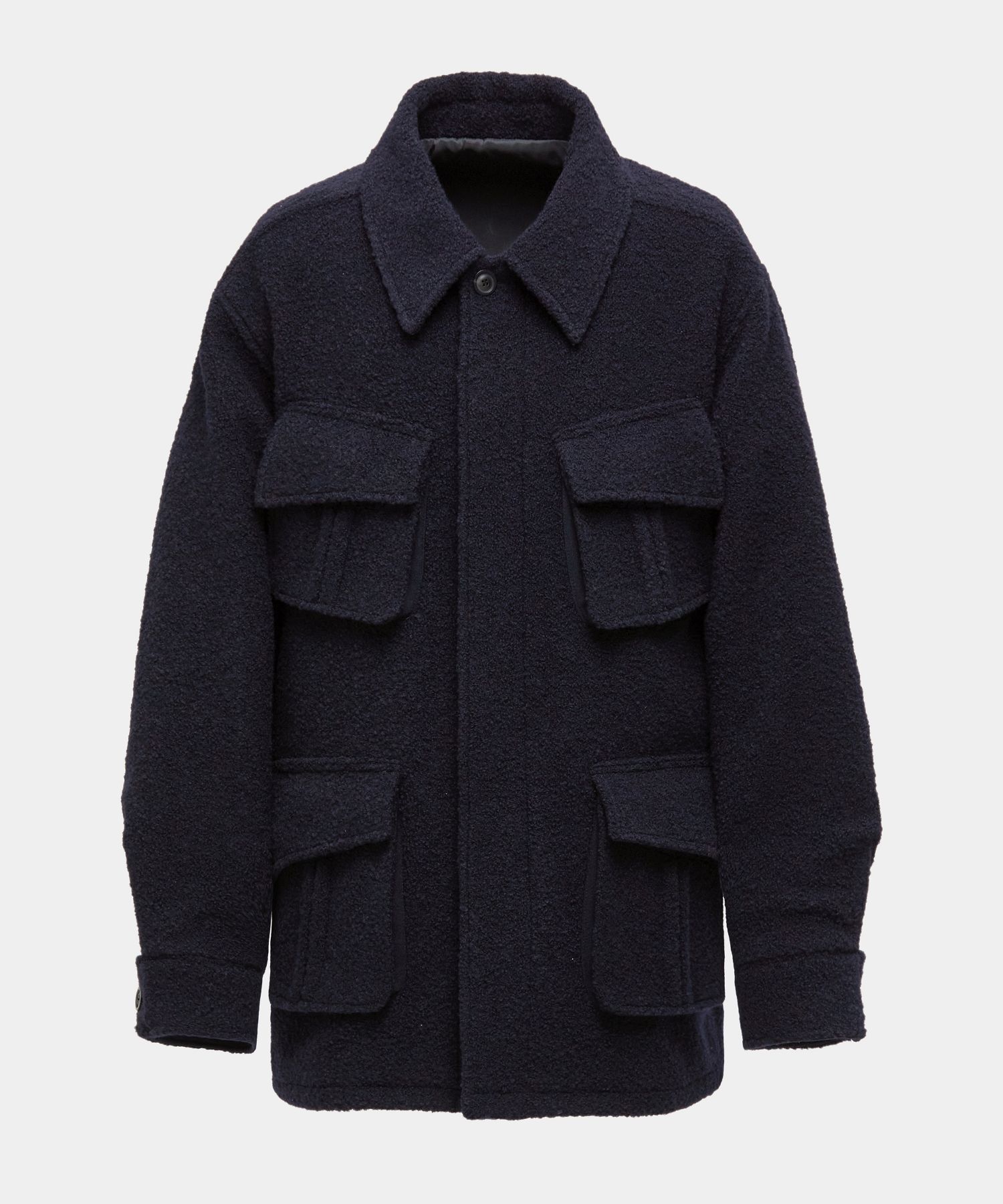 coor ウールジャケット MUSINSA公式 | COOR Alpaca wool furtig jacket (dark navy)