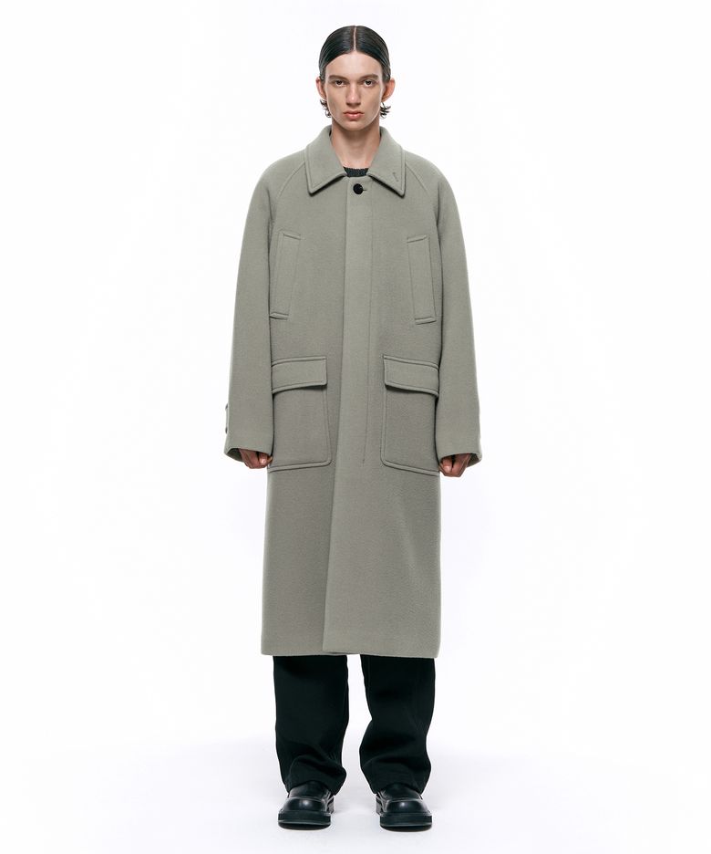 오버사이즈 발마칸 코트 OLIVE BEIGE