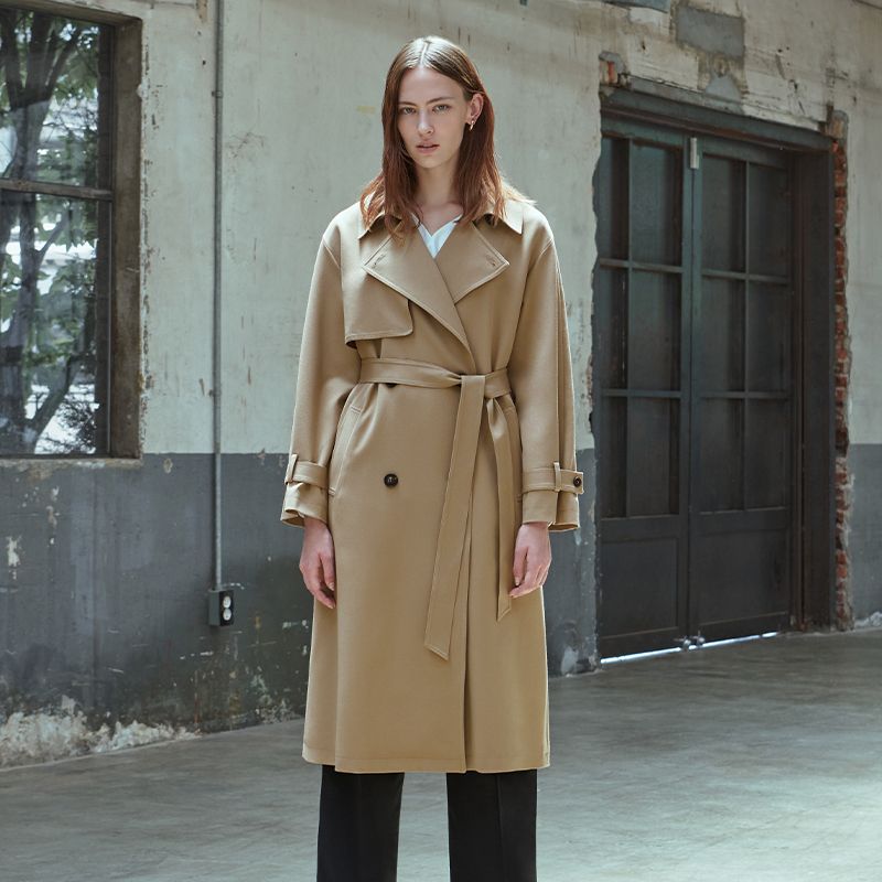 MUSINSA公式 | VISITINNEWYORK ガンフラップベルトトレンチコート(VX9BB10)