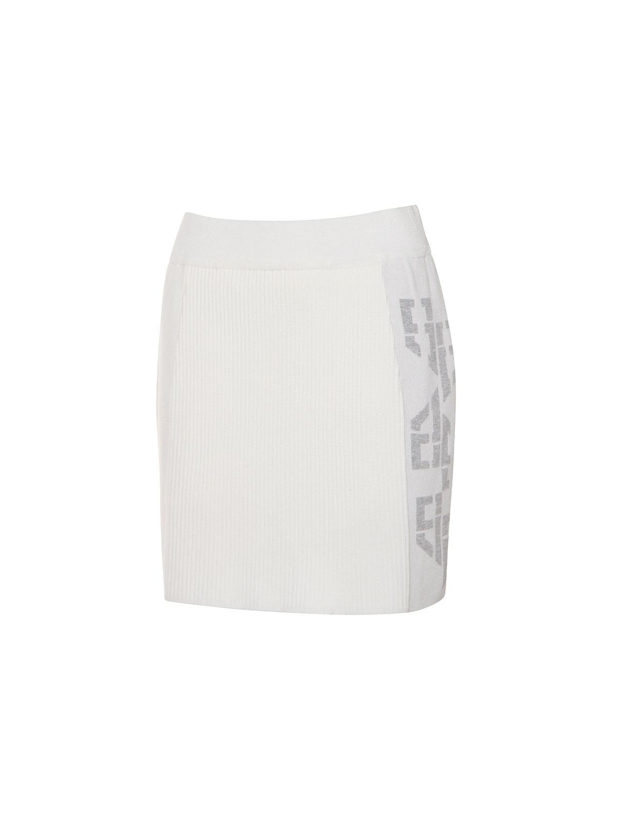 와이드앵글(WIDEANGLE) CO PRO 로고 절개 스웨터 큐롯 L_Off White