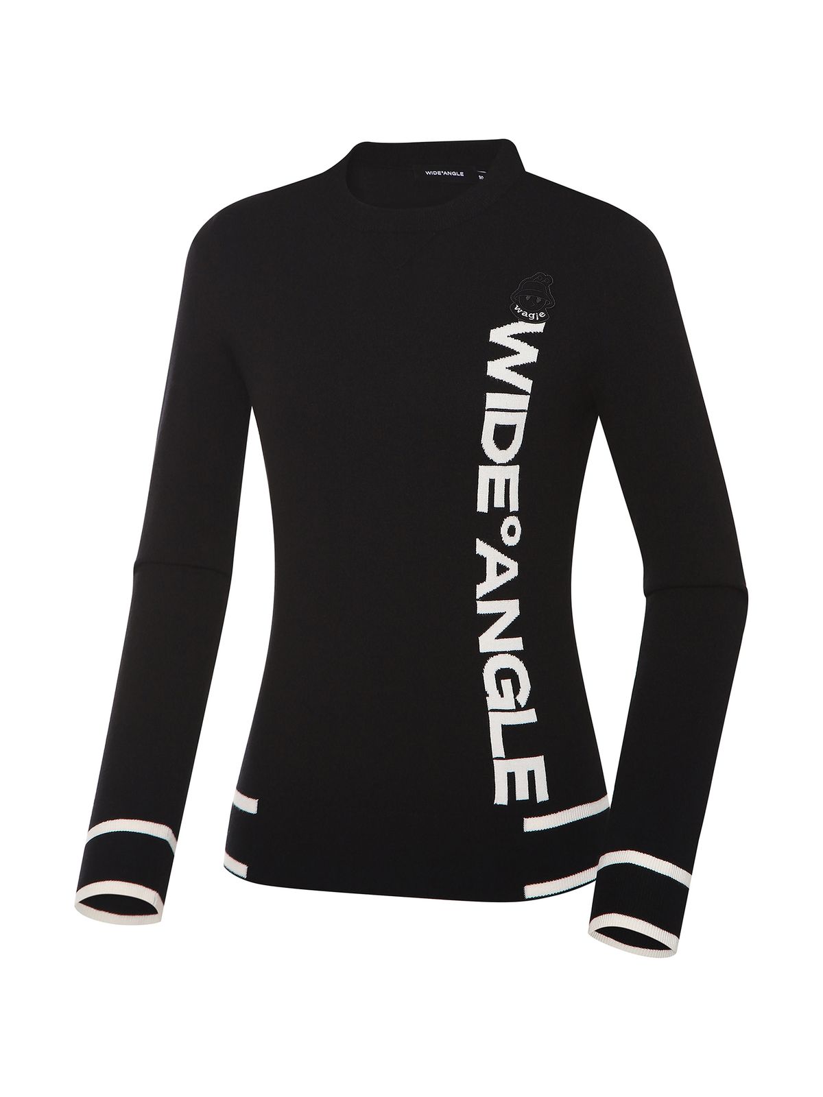 와이드앵글(WIDEANGLE) WG 핫픽스 와글 라운드 스웨터 L_Black