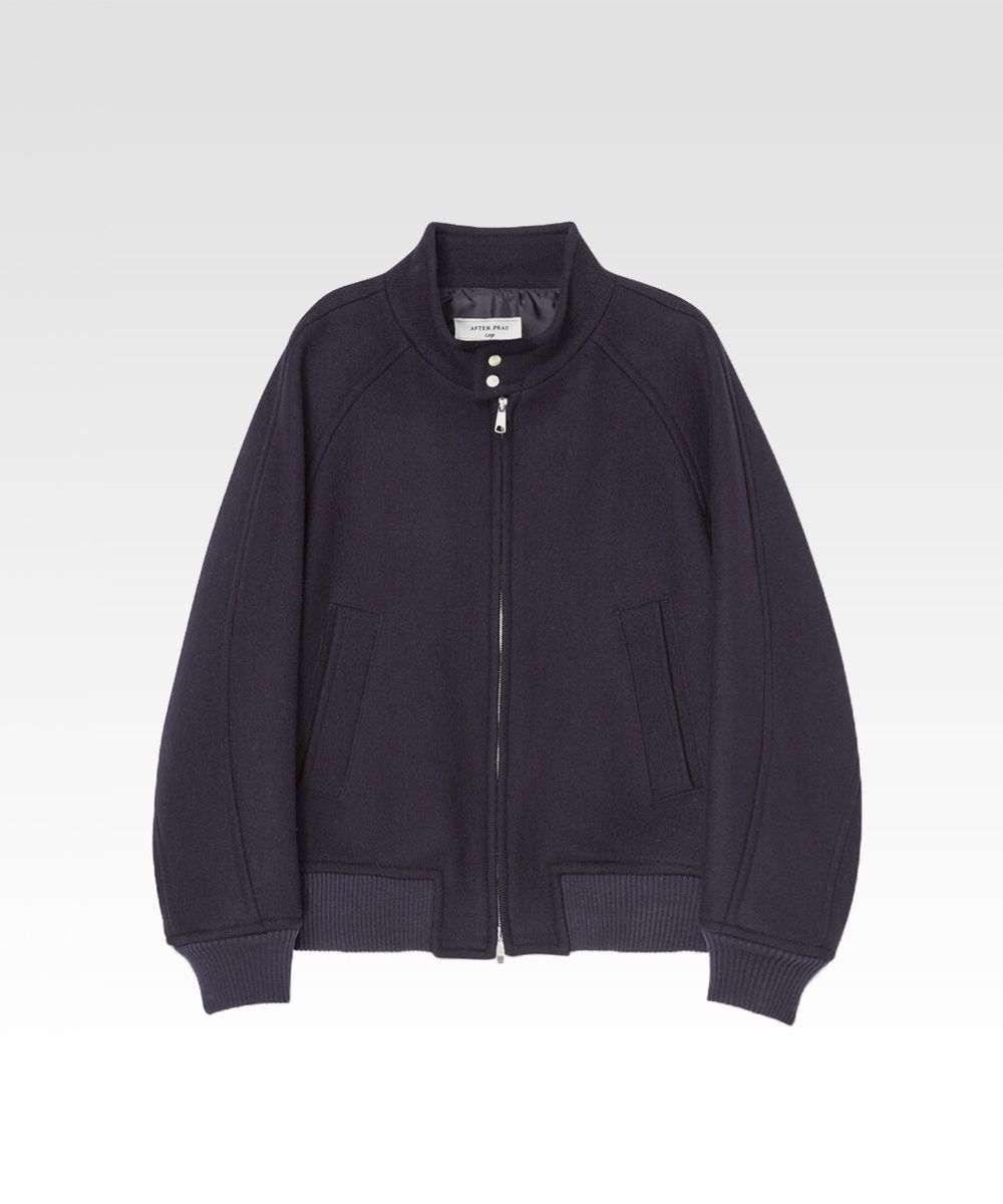 MUSINSA | AFTER PRAY Riga Cashmere Harrington Blue Jacket Navy