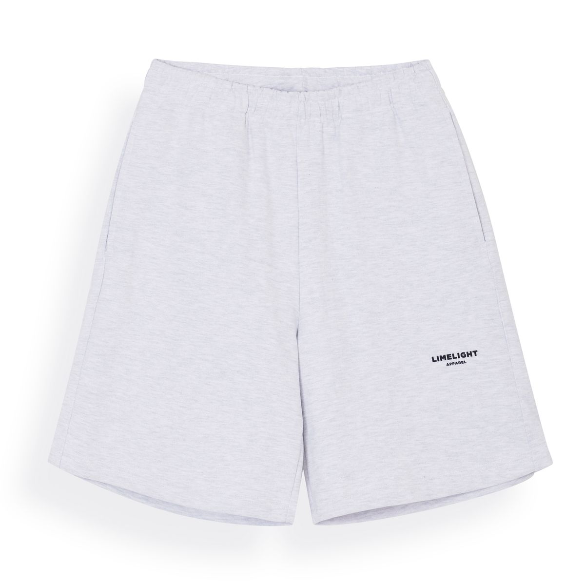 라임라잇 어패럴(LIMELIGHT APPAREL) 어패럴 심플 로고 헤비 쇼츠 (애쉬그레이/블랙)