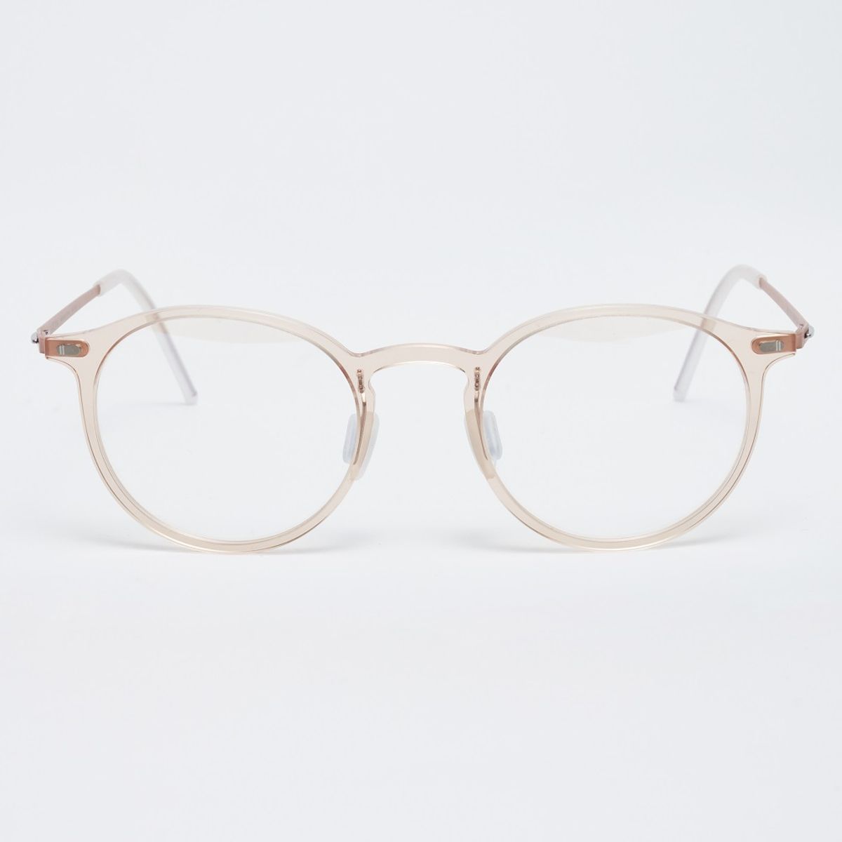 알로아이웨어(ALO EYEWEAR) [The air] AL5301 2114G 초경량 미니멀 라운드 베이지 안경테 블루라이트 렌즈 선택