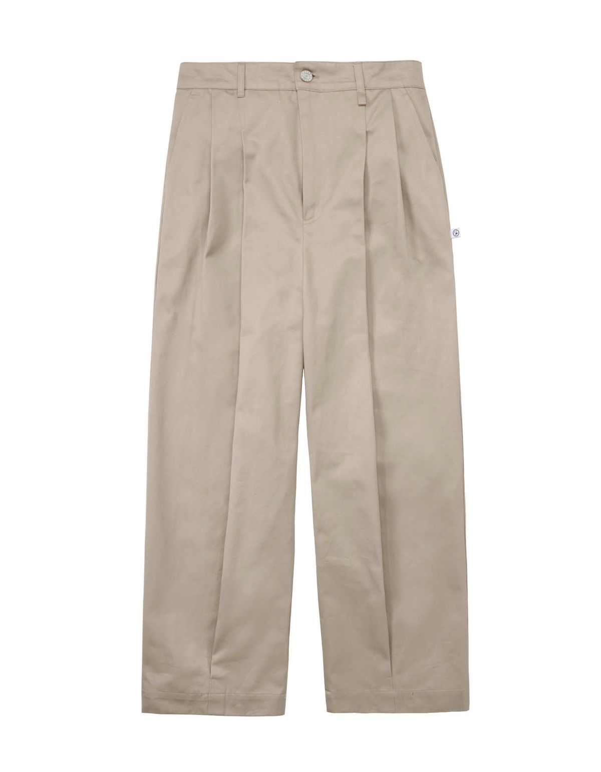 로어즈(LORES) Creased Wide Pants - Beige