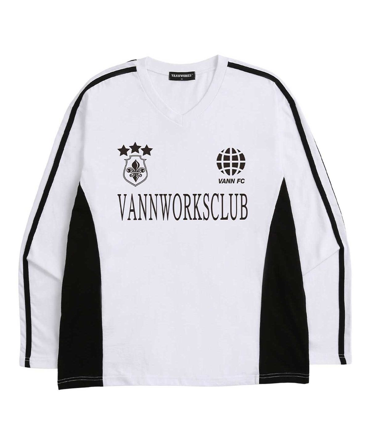 밴웍스(VANNWORKS) 스포티 블록코어 롱 슬리브 VER.1 (VLS0011) 화이트/블랙