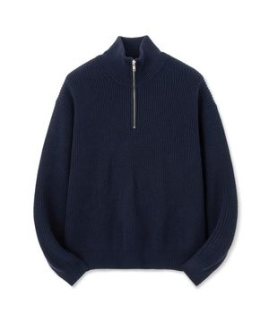 마일드코튼 하프집업 니트 [네이비]