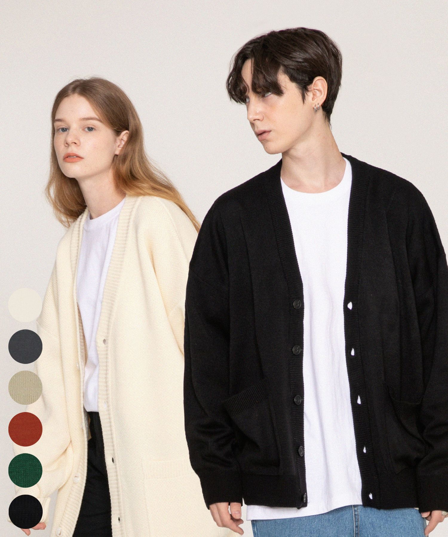 MUSINSA | GRAVER [UNISEX]Basic knit cardigan_6color
