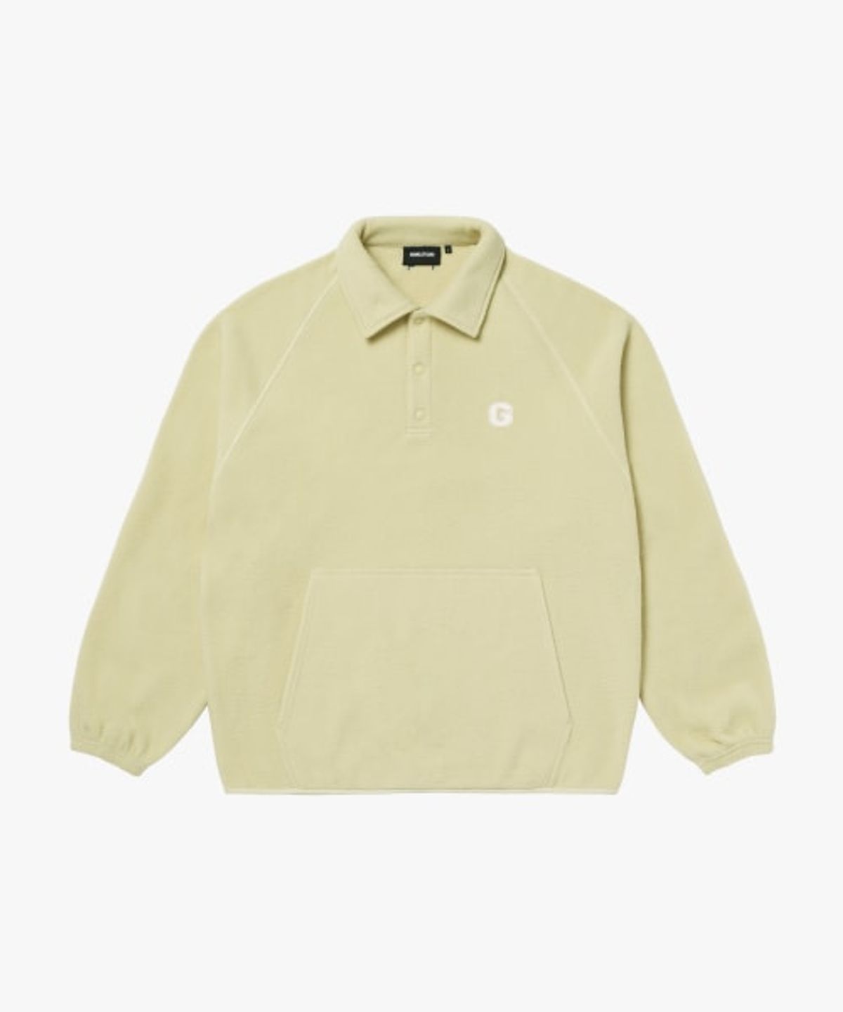 골스튜디오(GOALSTUDIO) G LOGO MICRO FLEECE POLO SHIRT-LIGHT YELLOW