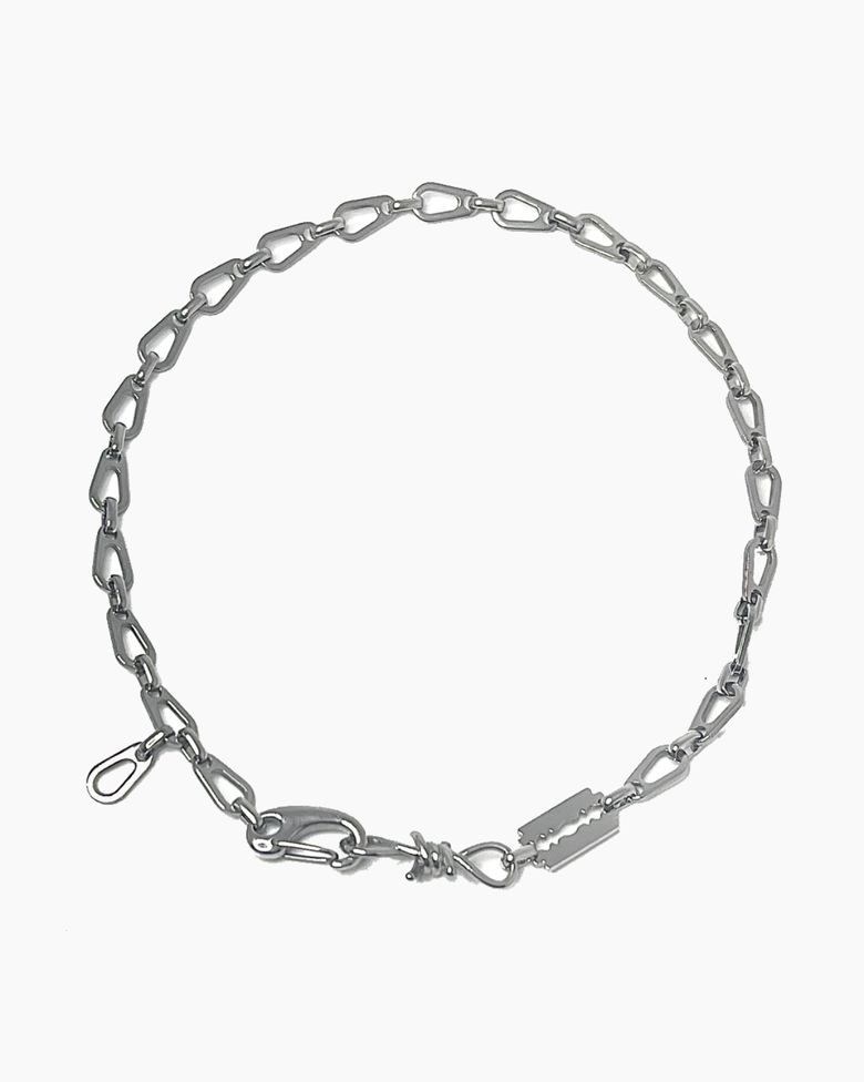 Mix cilp chain necklace