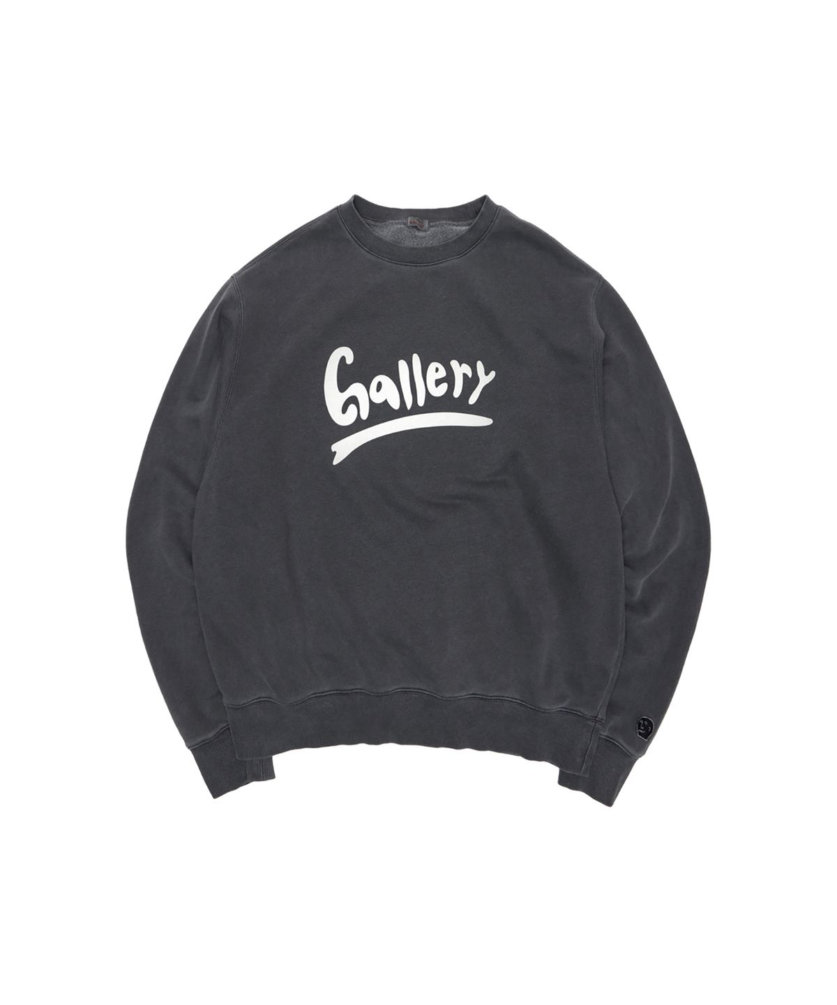1011갤러리(1011 GALLERY) Gallery Wave Logo Graphic Sweatshirt - Charcoal Grey