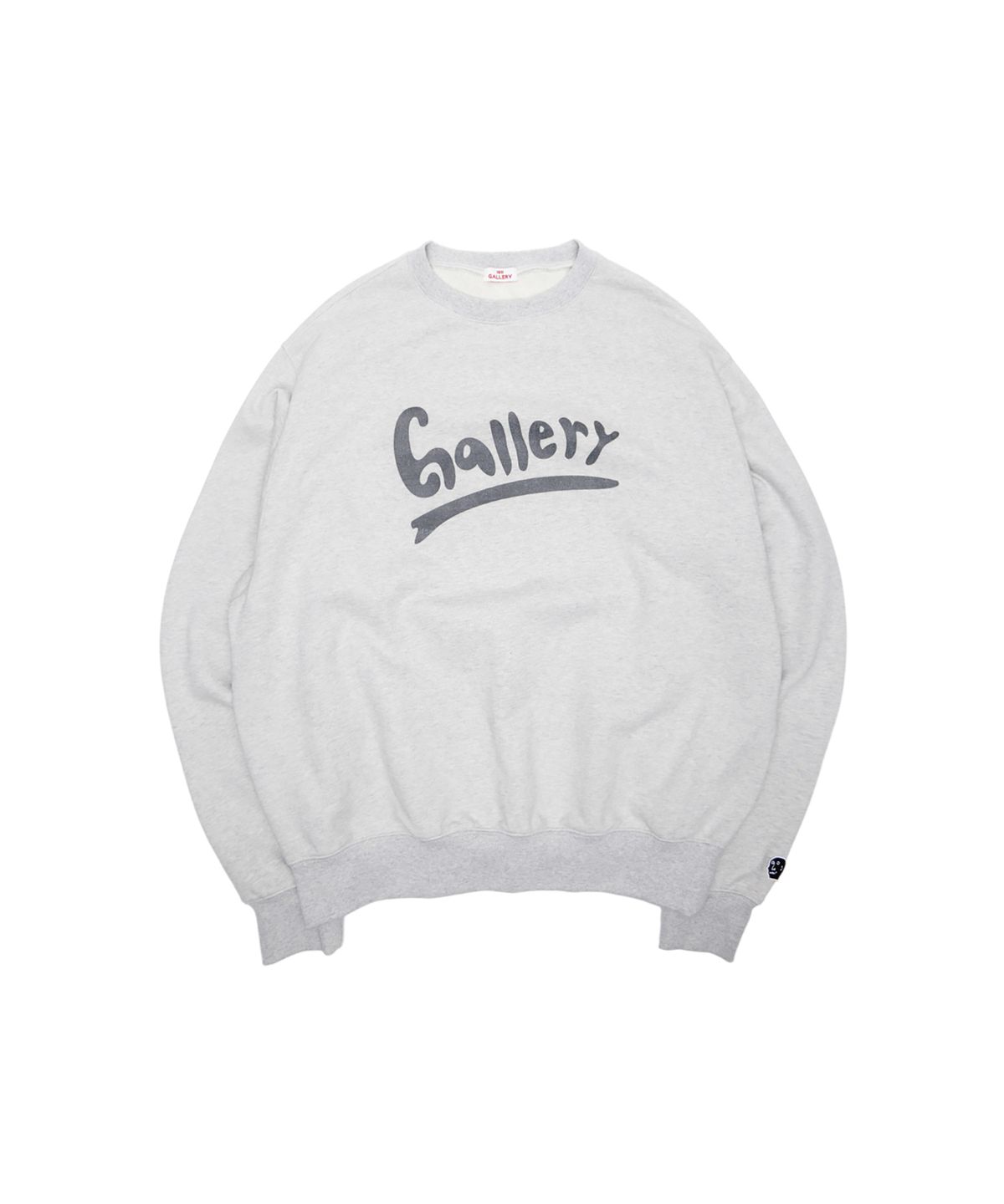 1011갤러리(1011 GALLERY) Gallery Wave Logo Graphic Sweatshirt - Light Grey