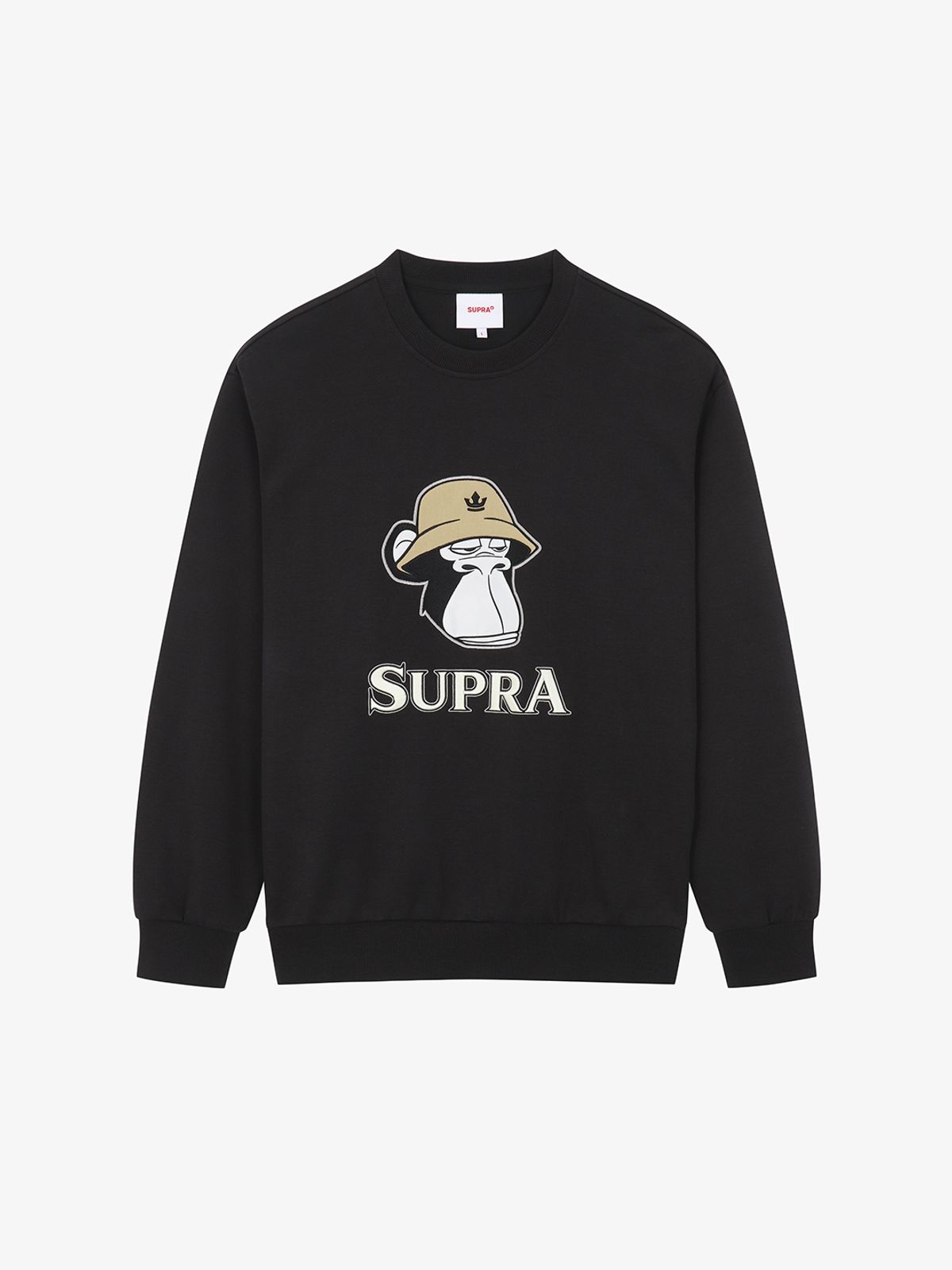 수프라(SUPRA) BAYC 골프 그래픽 오버핏 맨투맨(BLACK)