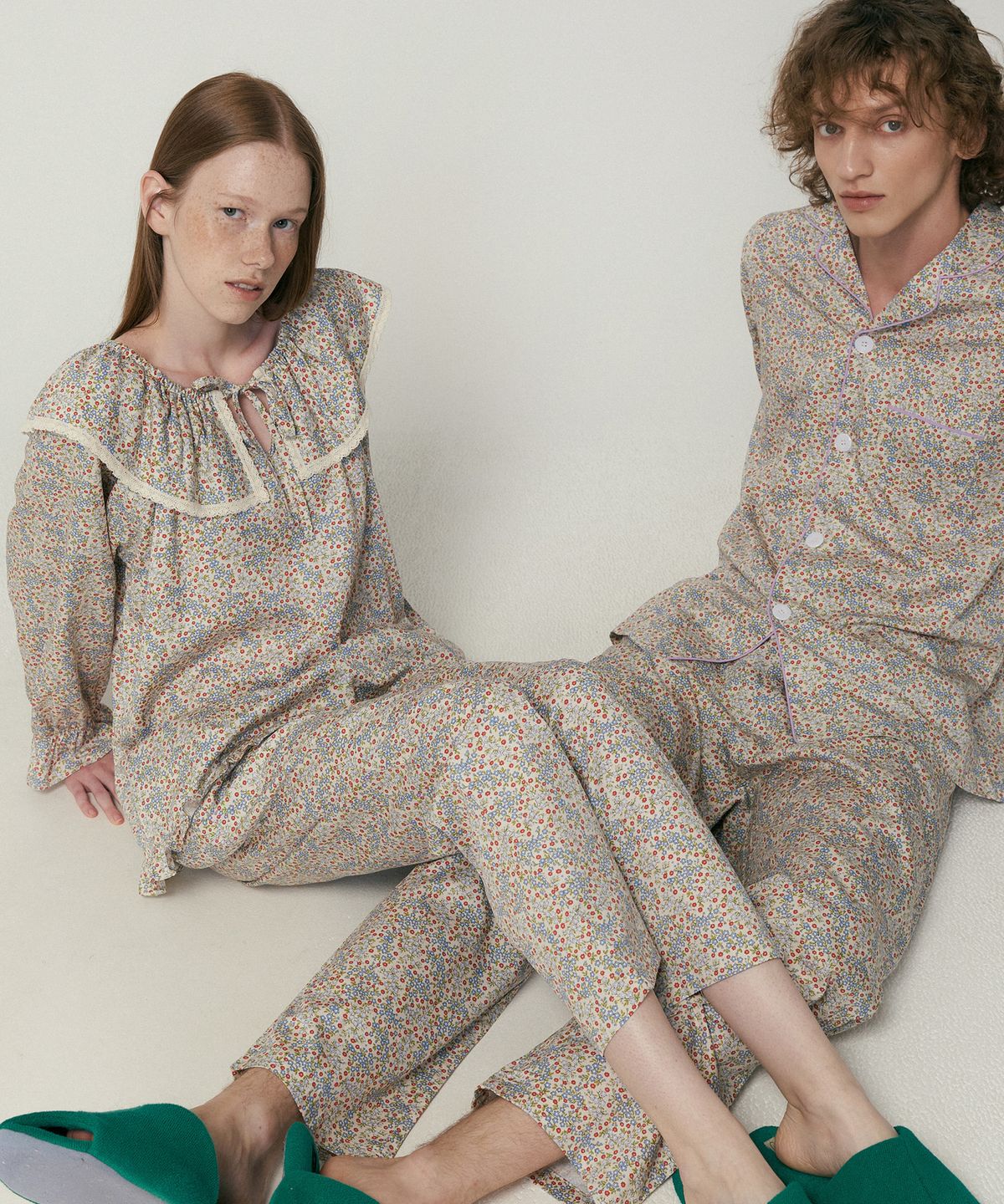 조스라운지(JO'S LOUNGE) [모달] (couple) Souffle Pajama Set + Two-piece