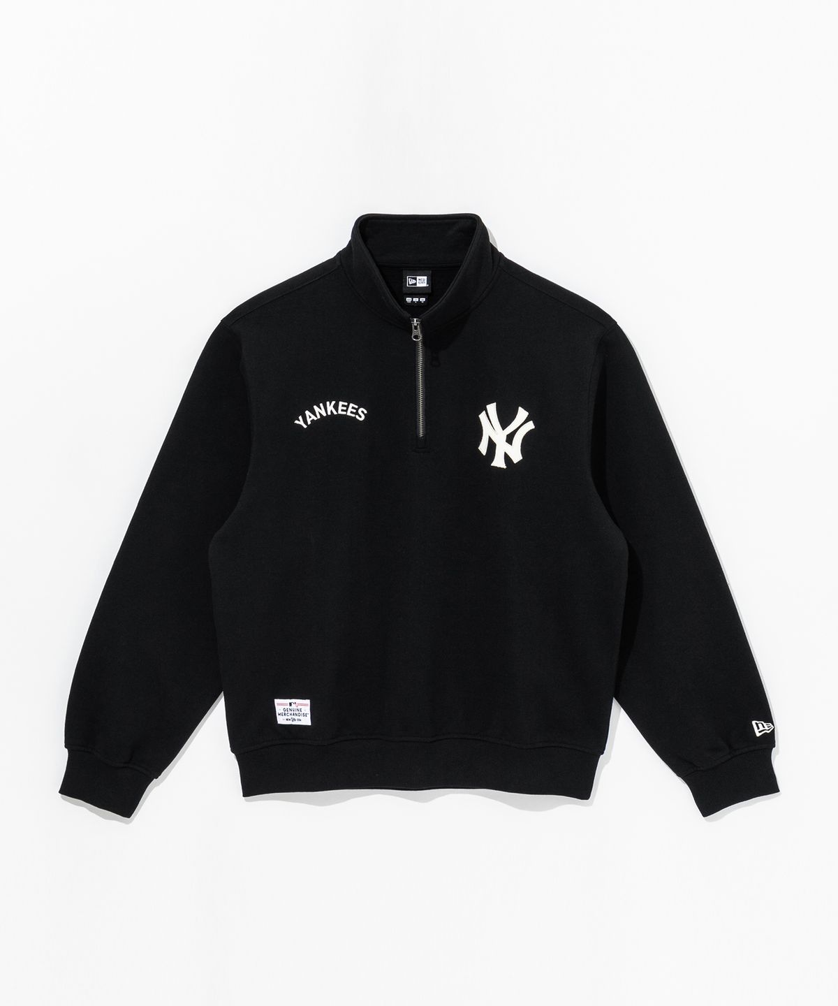 뉴에라(NEW ERA) MLB 뉴욕양키스 하프 집업 블랙